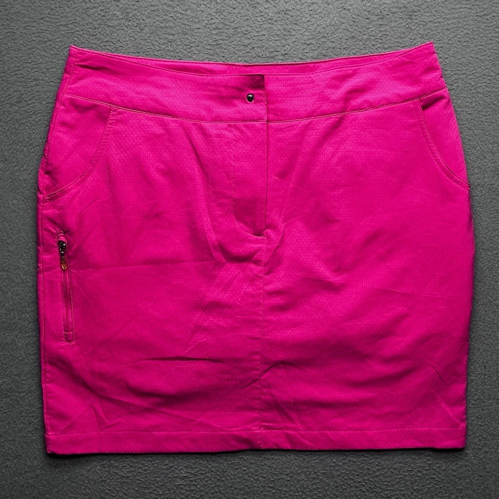 Antigua Women Golf Skort Pink Polyester Size 8 Desert Dry Sporty Activewear
